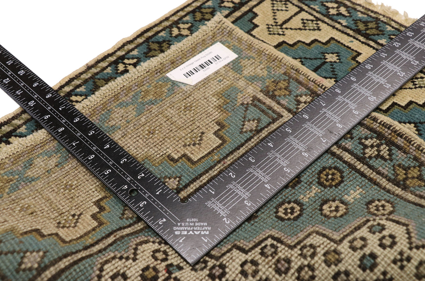 2 x 2 Vintage Turkish Yastik Rug 52280