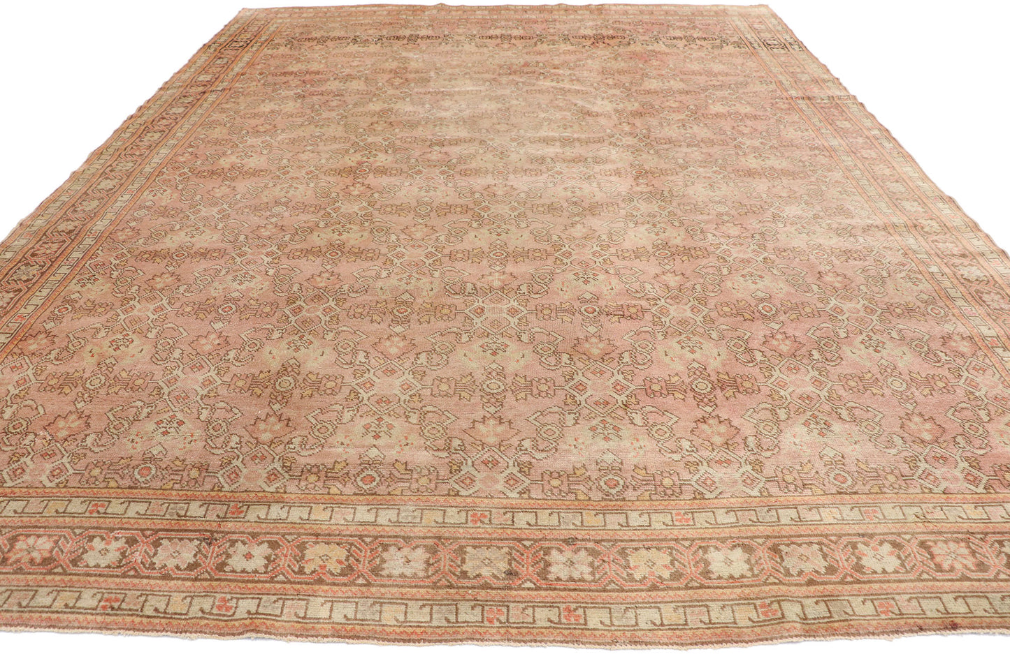 10 x 13 Vintage Turkish Oushak Rug 52289