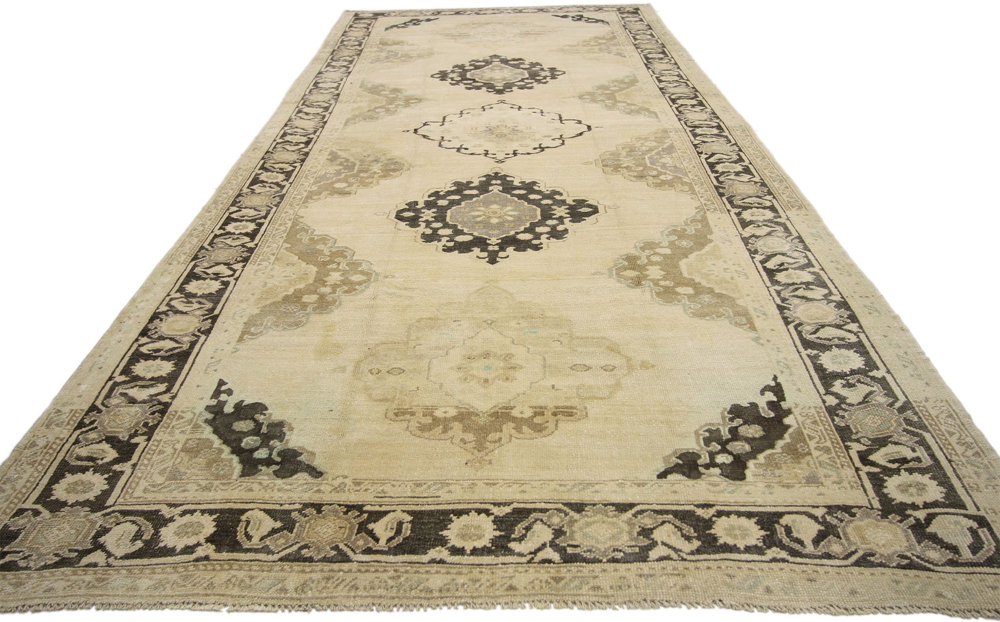 5 x 12 Vintage Turkish Oushak Rug 52309