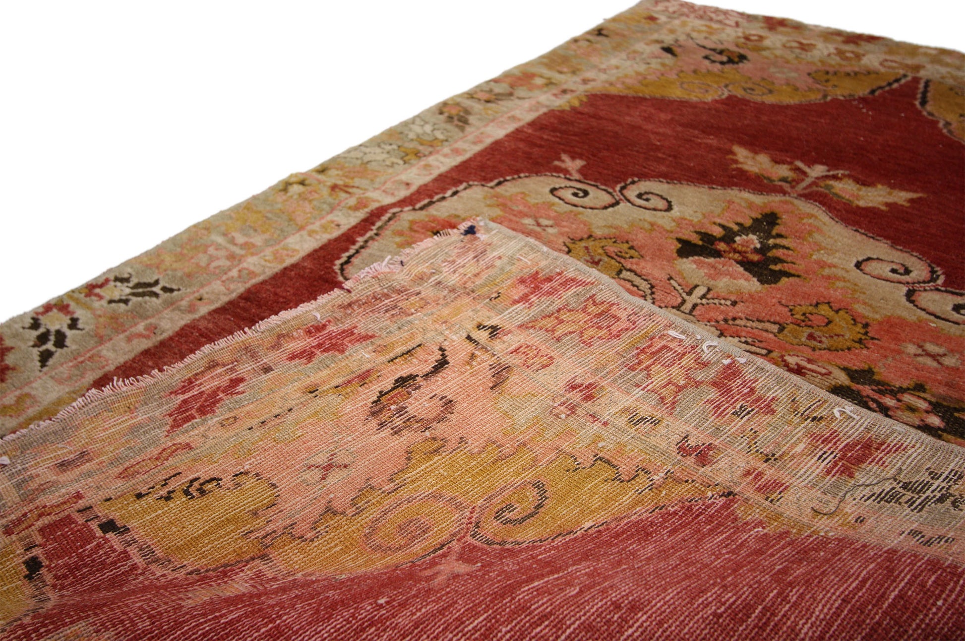 3 x 5 Vintage Turkish Oushak Rug 52317