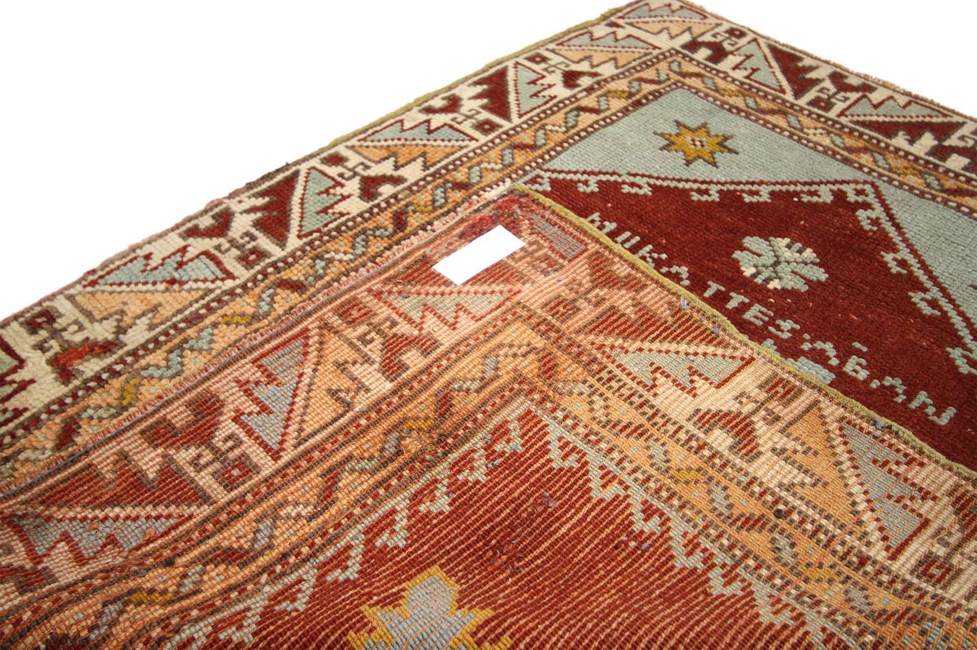 3 x 4 Vintage Turkish Oushak Prayer Rug 52320