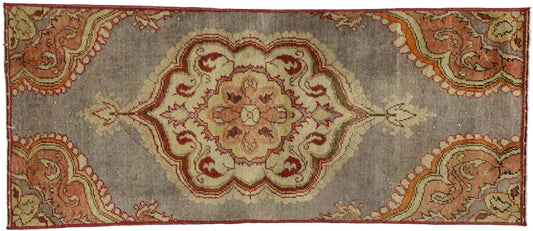 2 x 5 Vintage Turkish Oushak Rug 52322