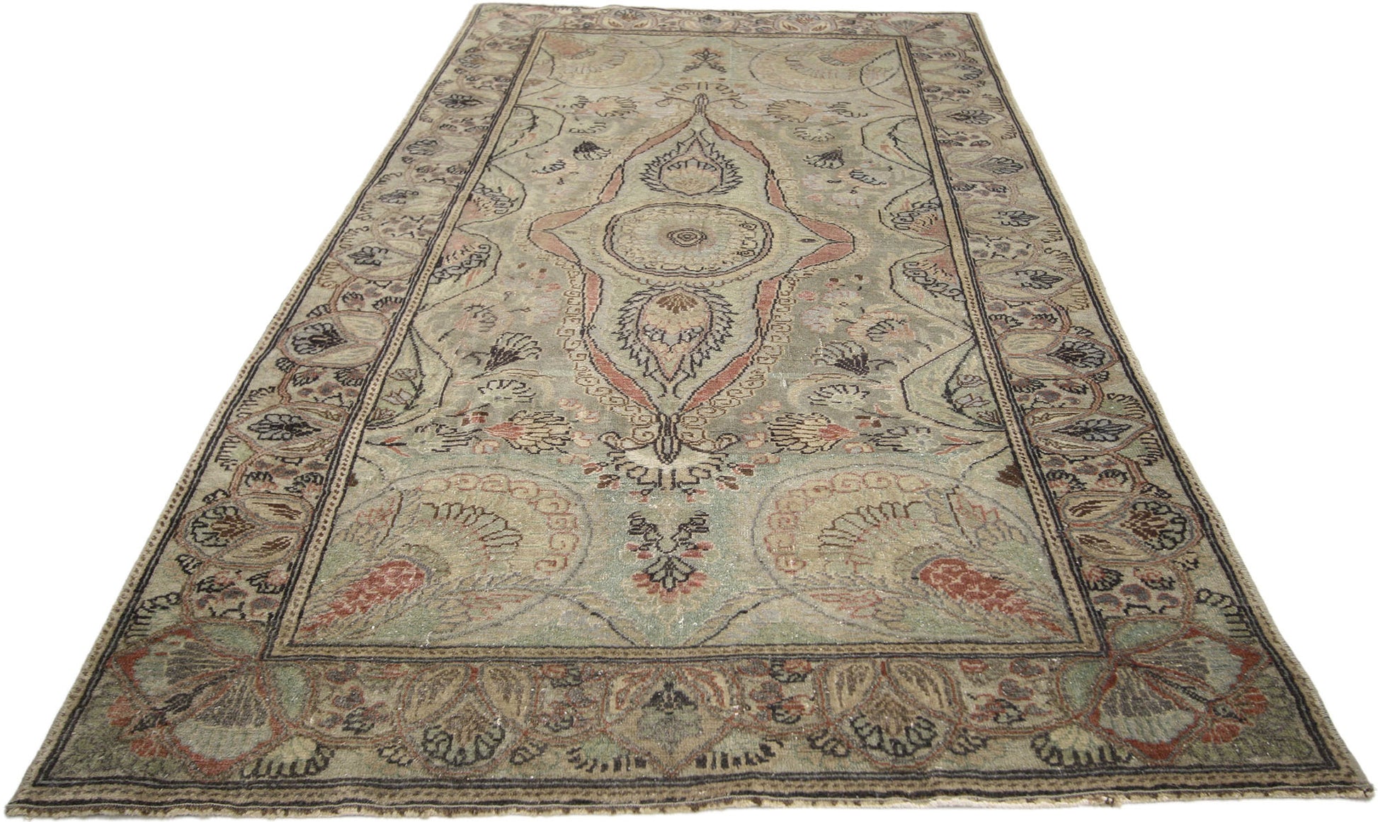 4 x 7 Vintage Turkish Oushak Rug 52332