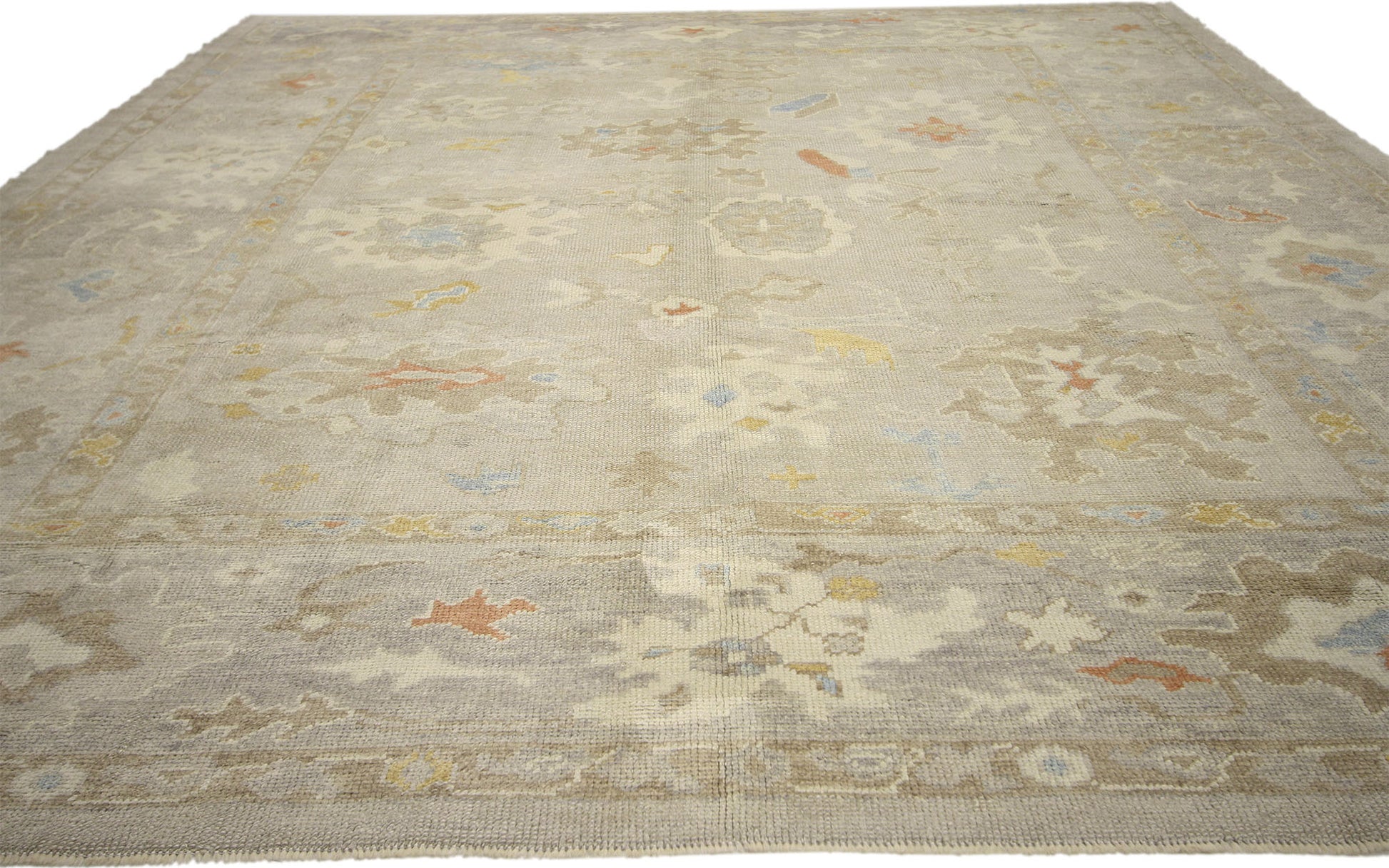 10 x 12 Earth-Tone Turkish Oushak Rug 52359