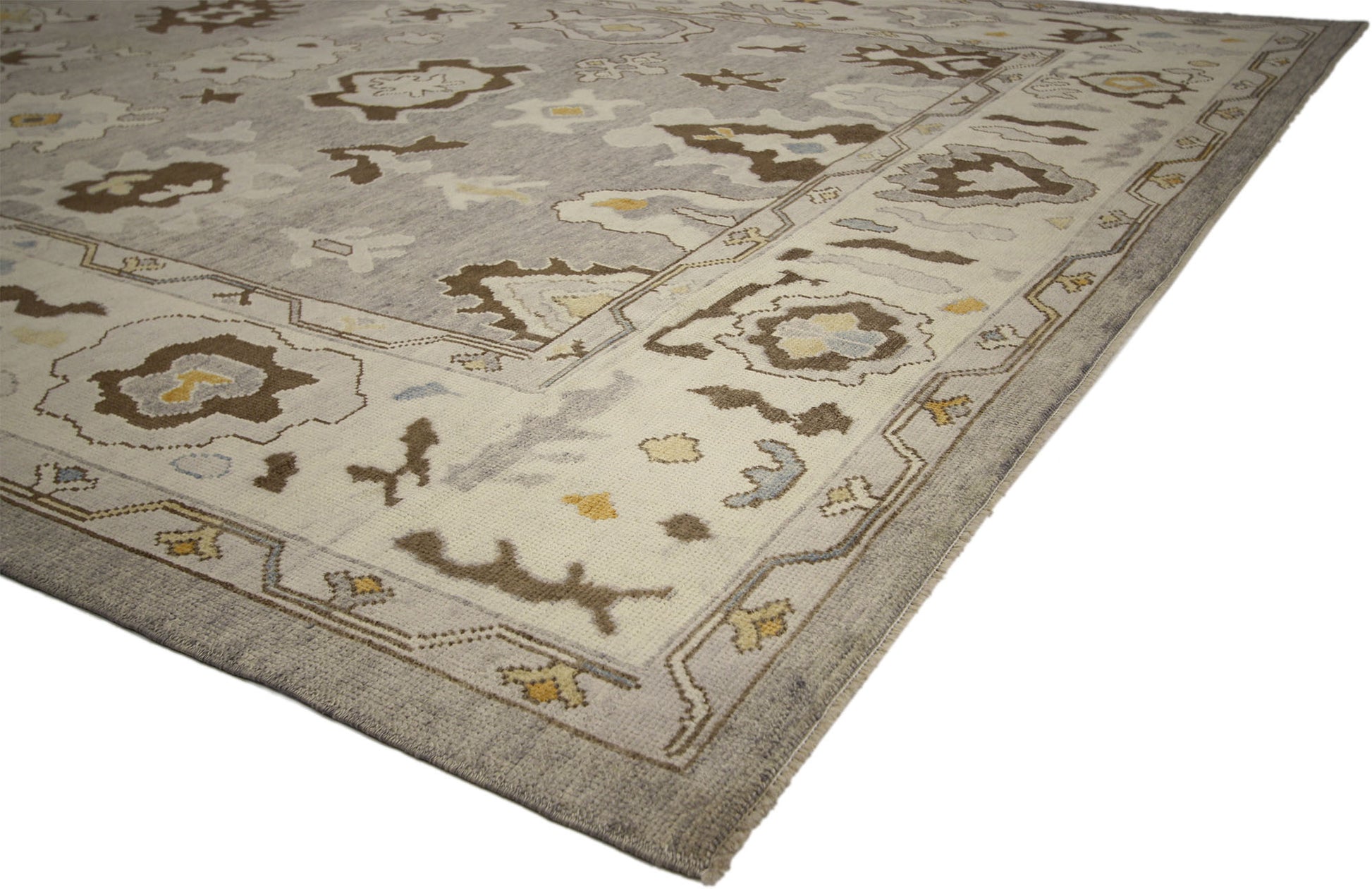 10 x 13 Earth-Tone Turkish Oushak Rug 52360