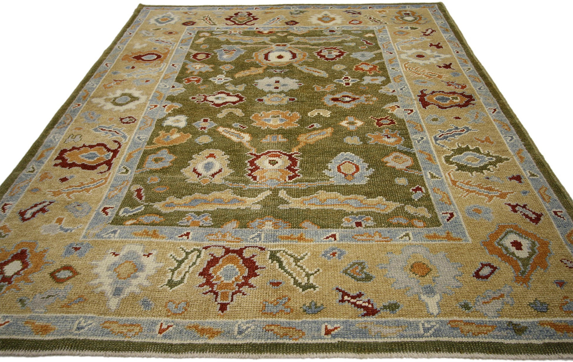 5 x 7 Earthy Turkish Oushak Rug 52365