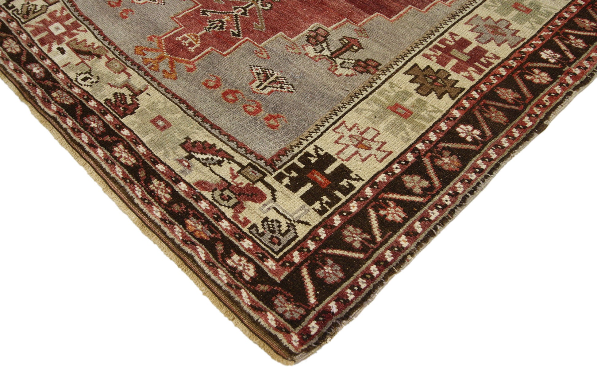4 x 6 Vintage Turkish Oushak Rug 52384