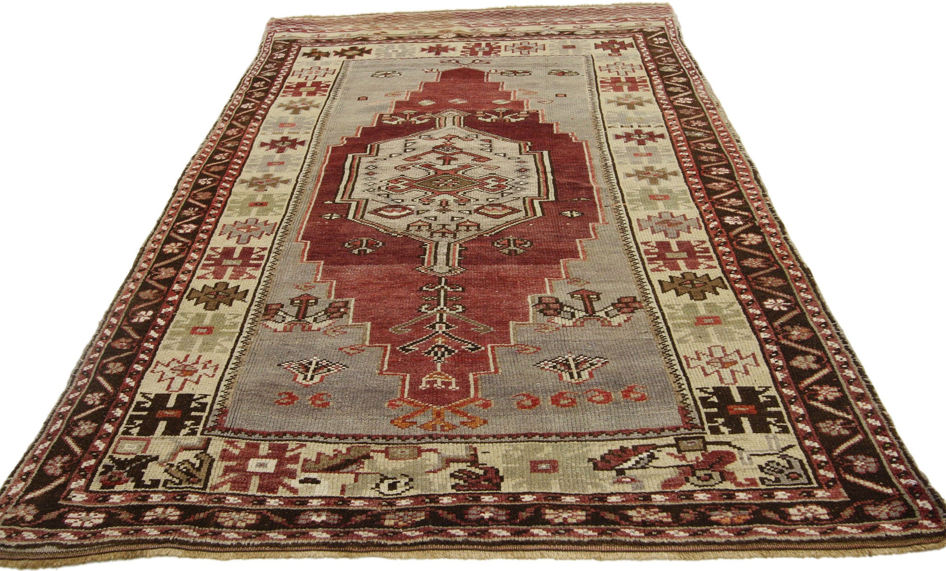 4 x 6 Vintage Turkish Oushak Rug 52384