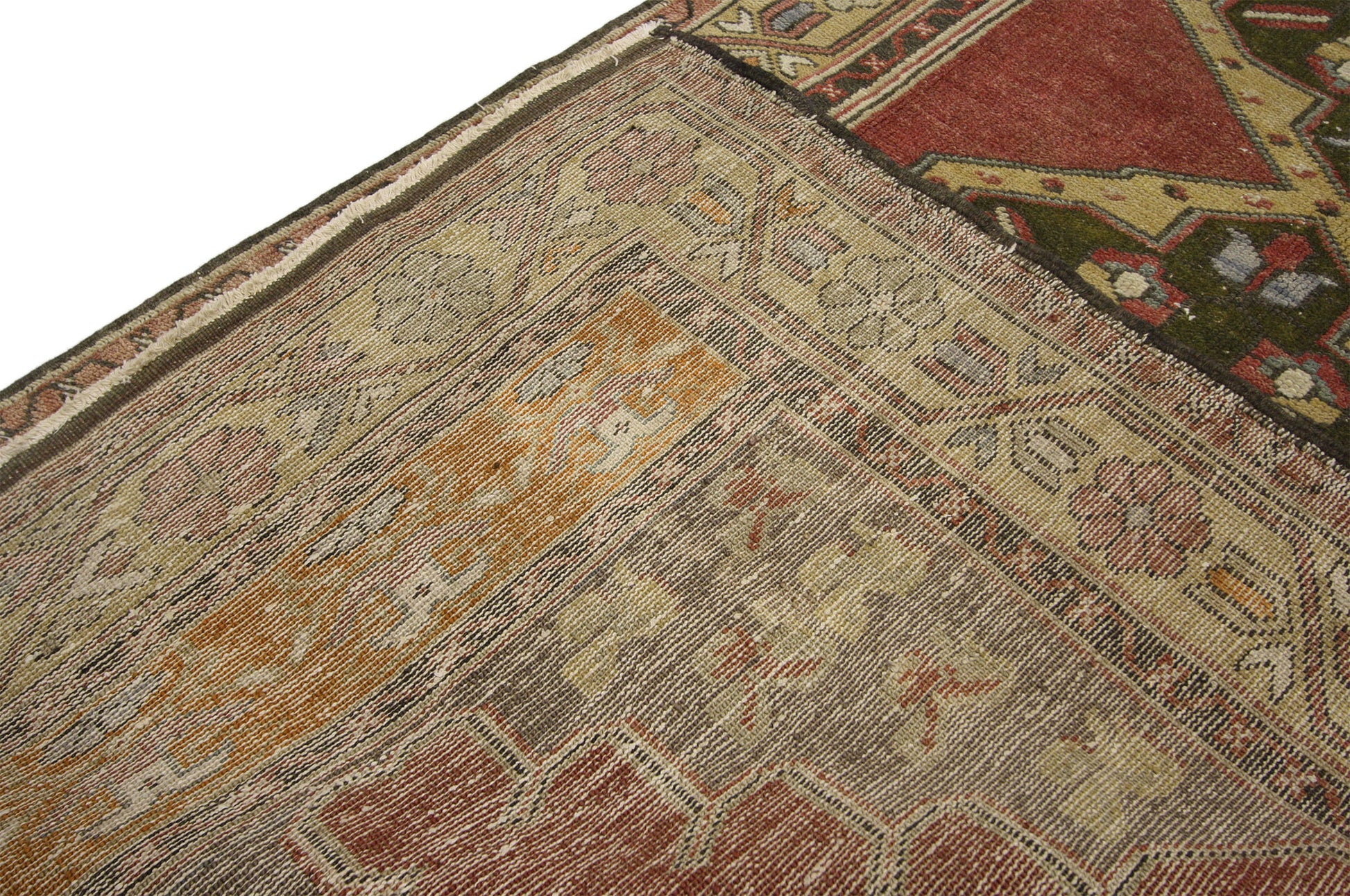 3 x 9 Vintage Turkish Oushak Rug 52390