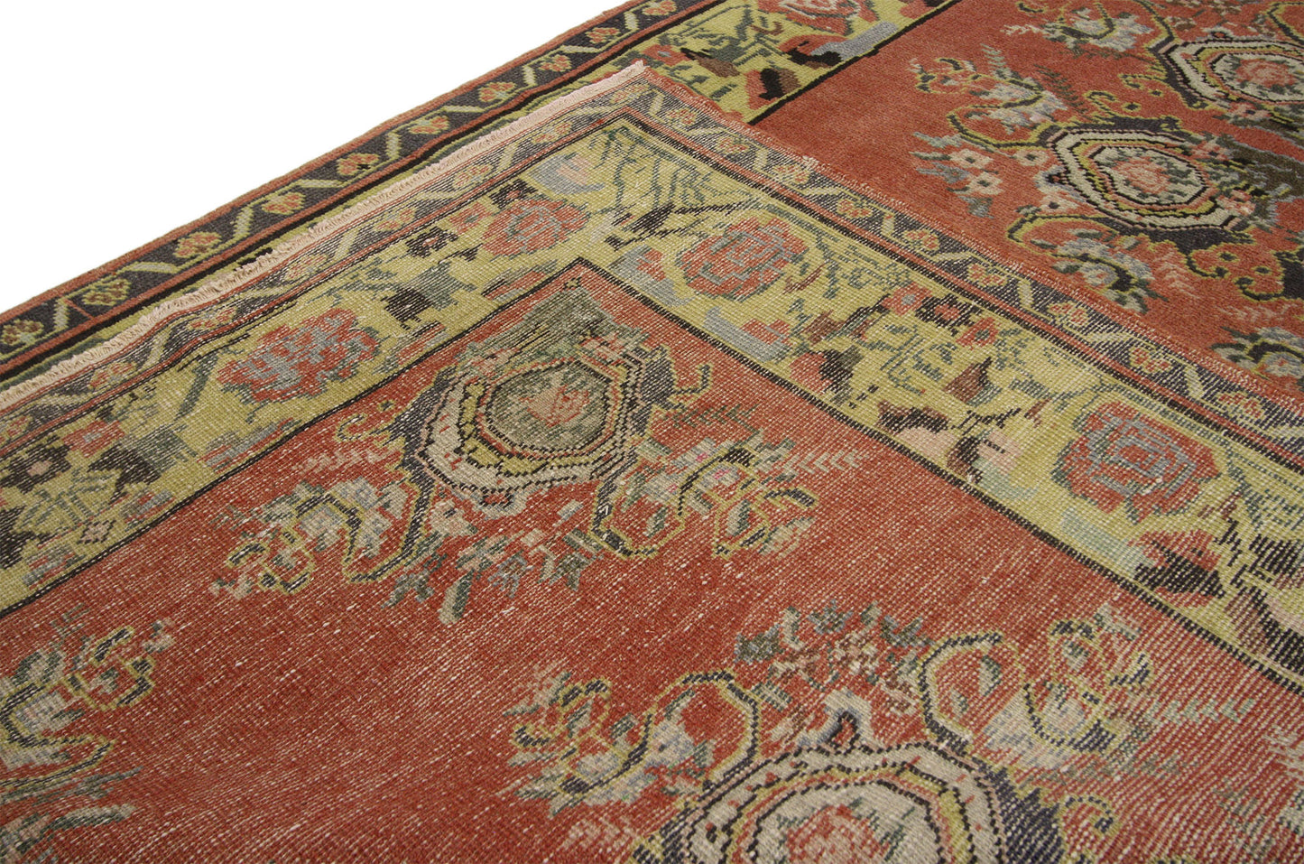 5 x 10 Vintage Turkish Oushak Rug 52392