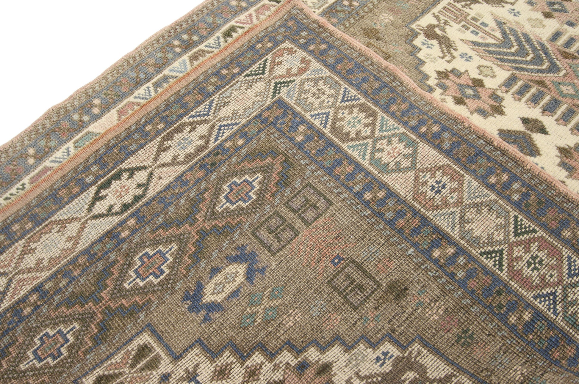 3 x 5 Vintage Turkish Oushak Rug 52394