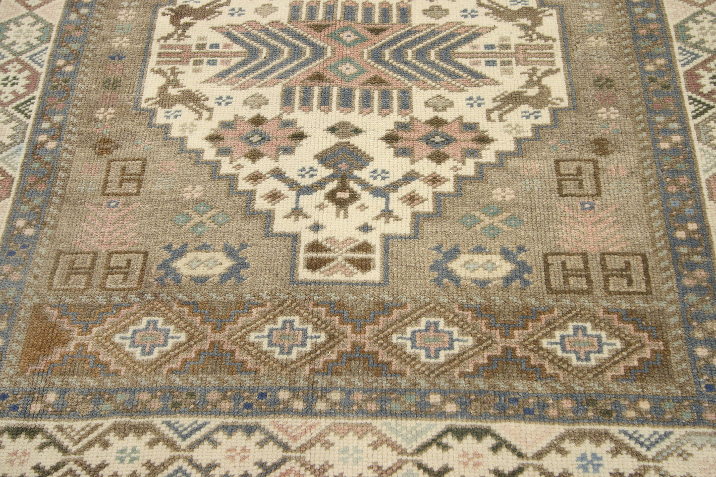 3 x 5 Vintage Turkish Oushak Rug 52394