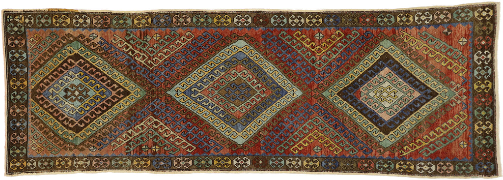 3 x 10 Vintage Turkish Oushak Runner 52396