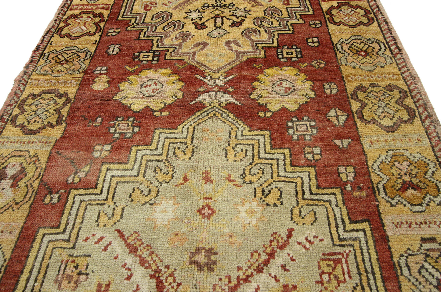 4 x 10 Vintage Turkish Oushak Rug 52404