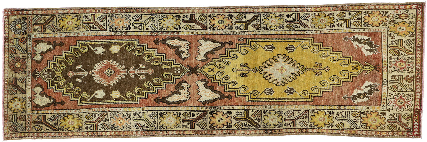 4 x 11 Vintage Turkish Oushak Rug 52411