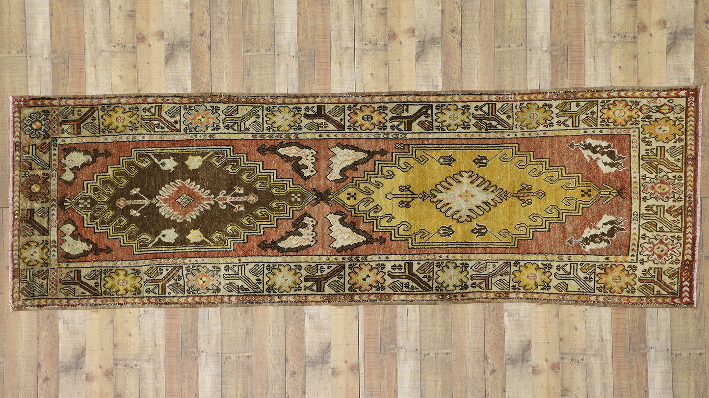 4 x 11 Vintage Turkish Oushak Rug 52411