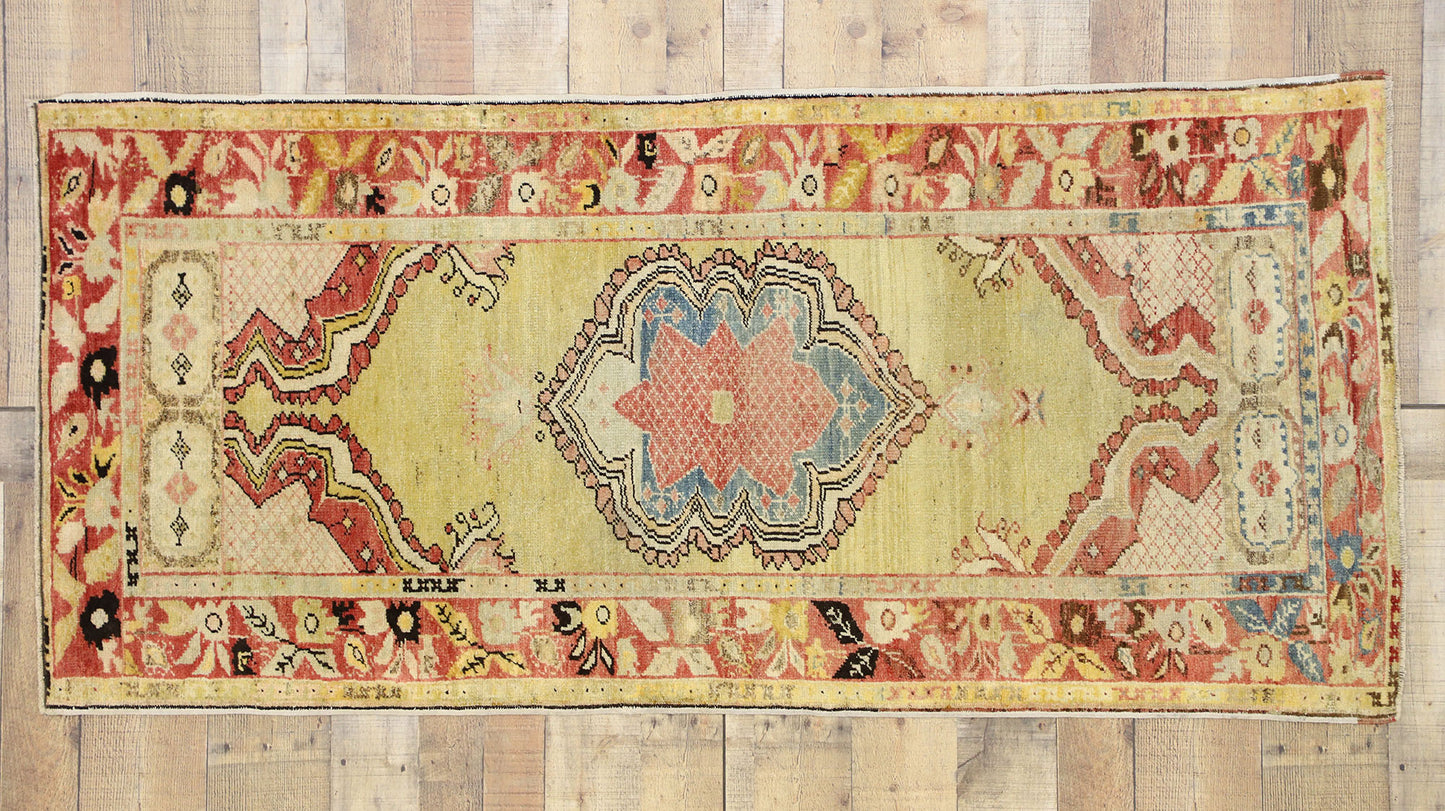 3 x 6 Vintage Turkish Oushak Rug 52424