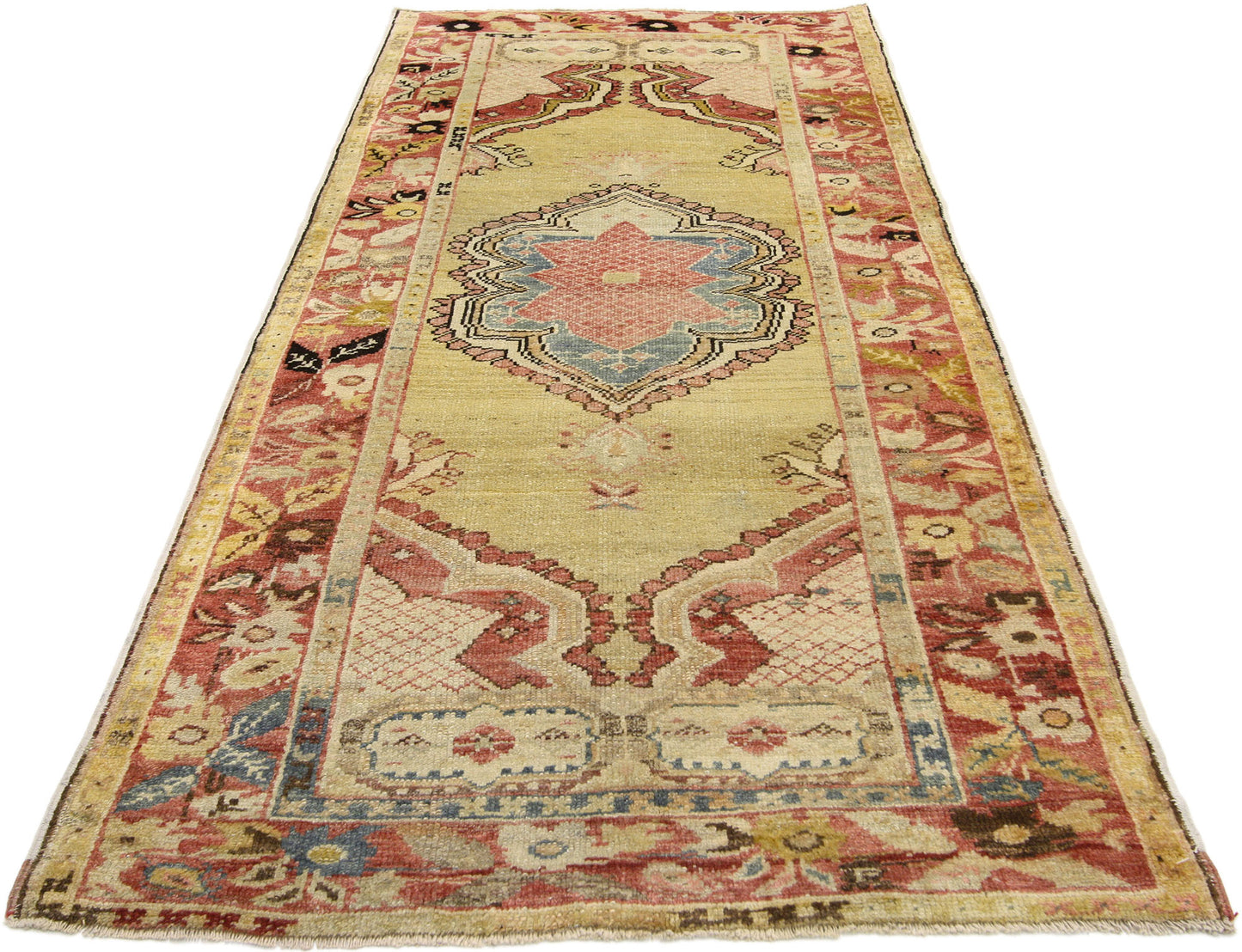 3 x 6 Vintage Turkish Oushak Rug 52424