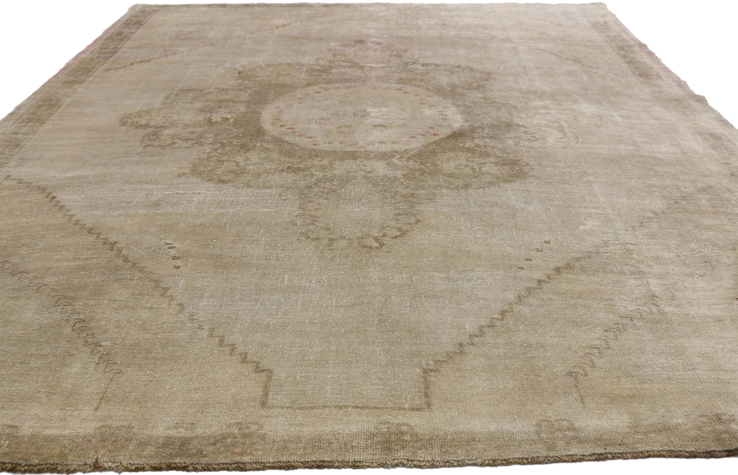 7 x 10 Vintage Turkish Oushak Rug 52471