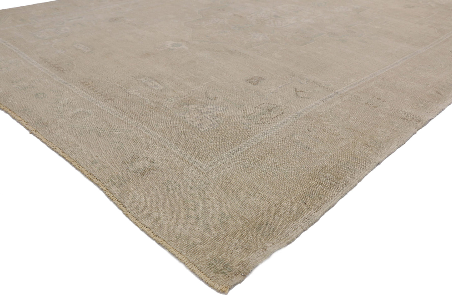 6 x 9 Vintage Neutral Turkish Oushak Rug 52486
