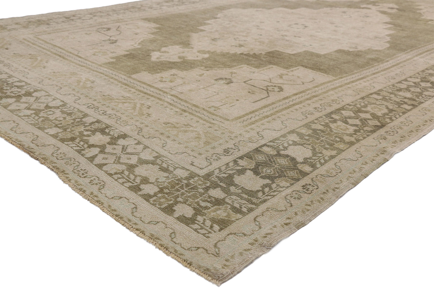 7 x 12 Vintage Turkish Oushak Rug 52488