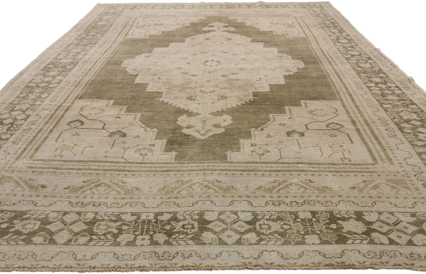 7 x 12 Vintage Turkish Oushak Rug 52488