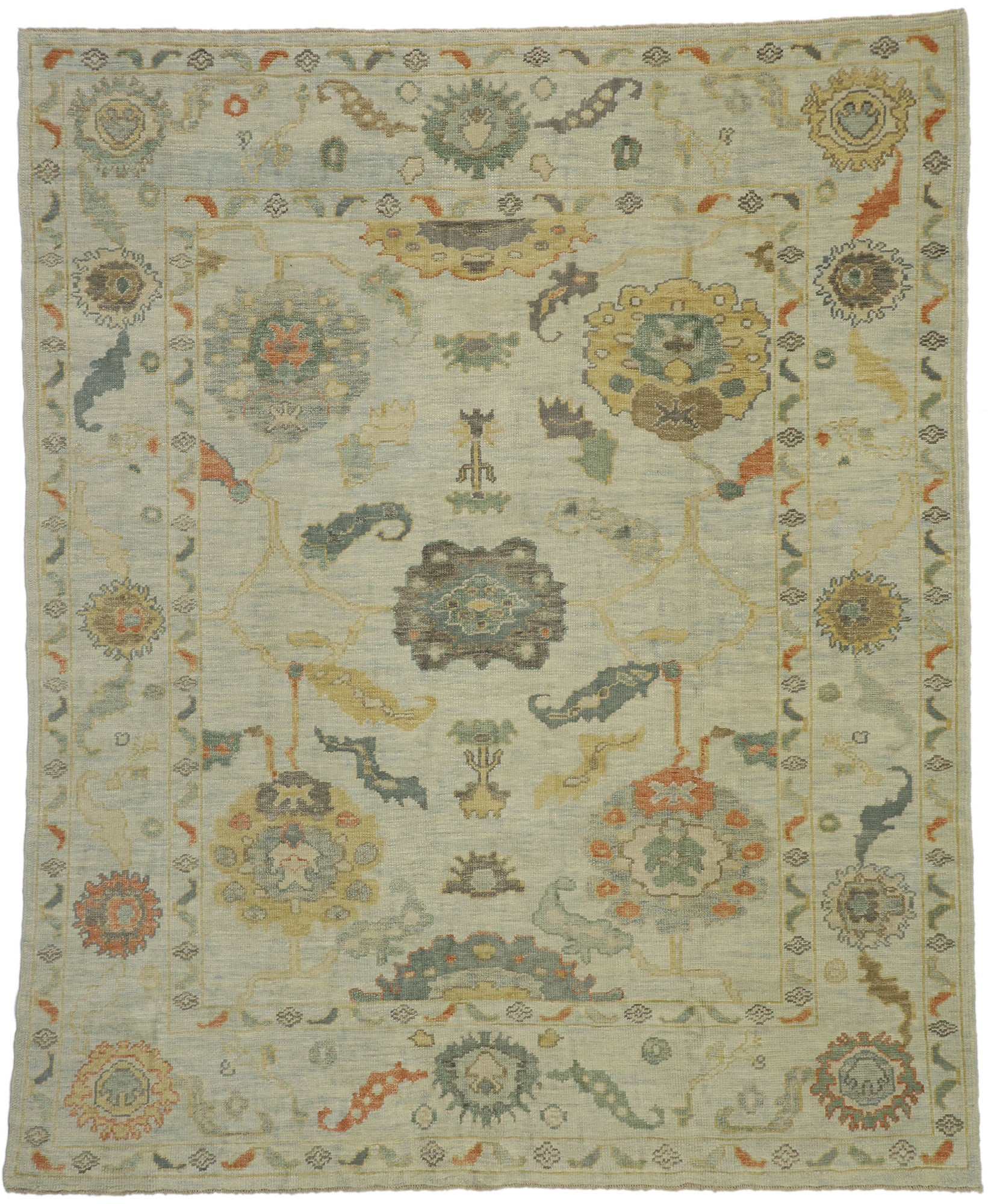 8 x 10 Contemporary Turkish Oushak Rug 52515