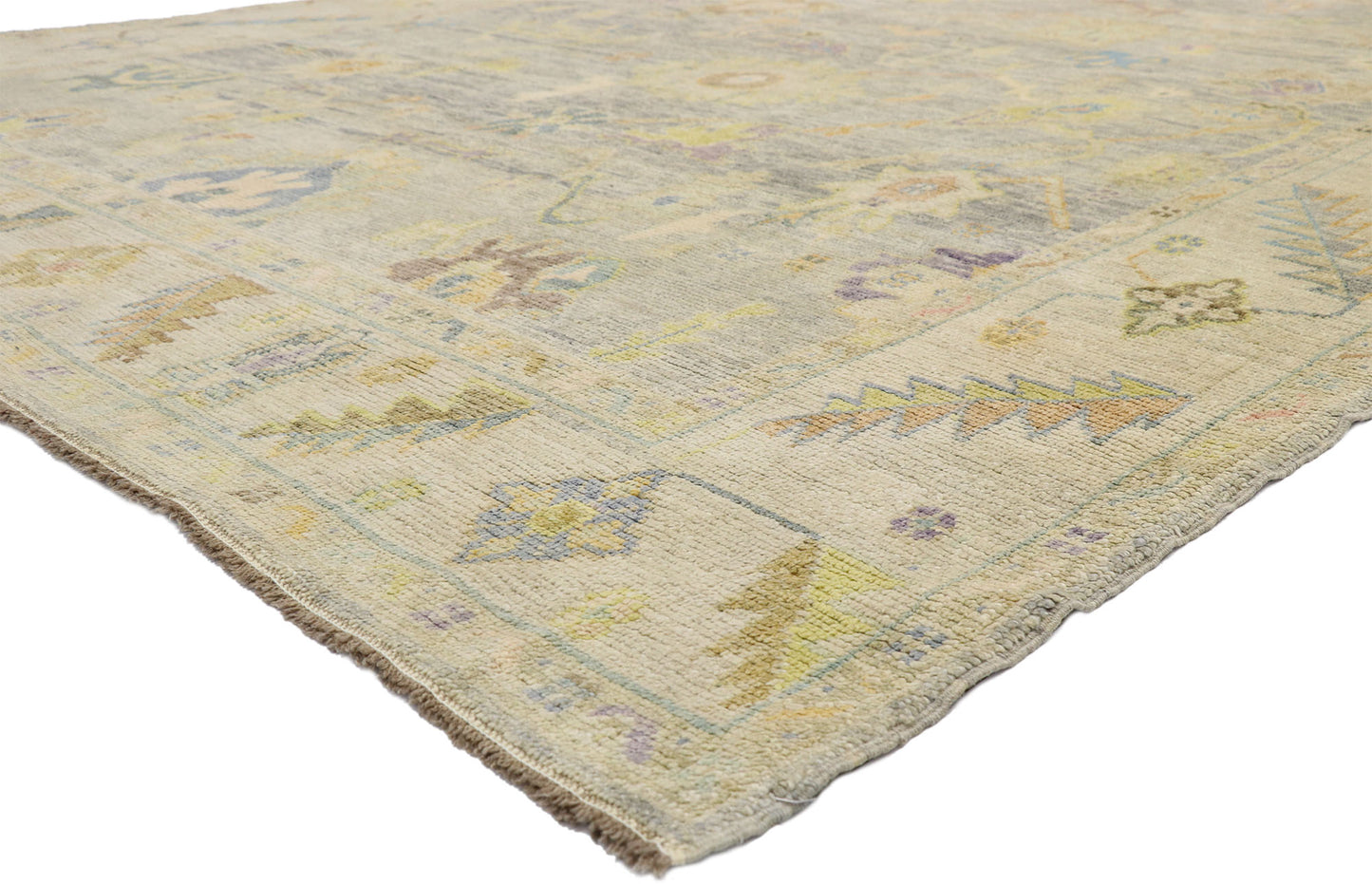 9 x 11 Colorful Turkish Oushak Rug 52529