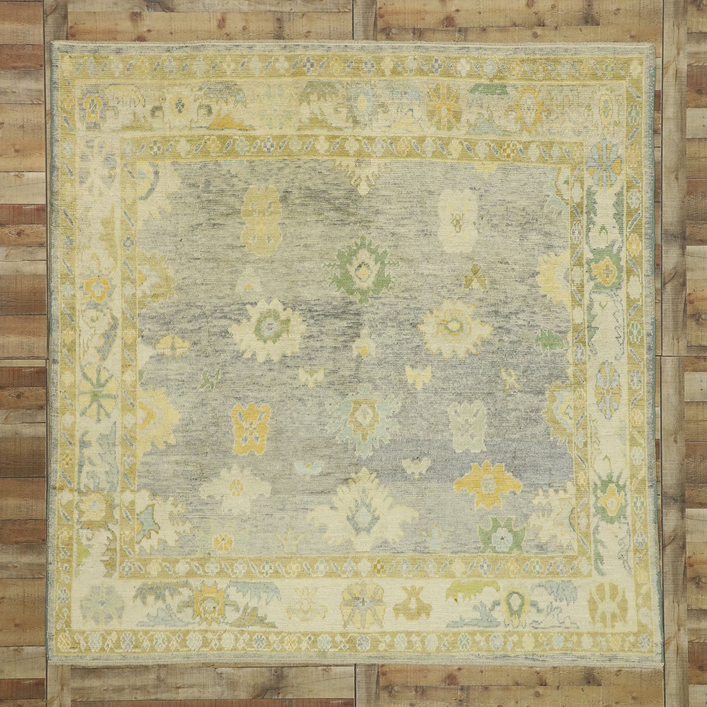 8 x 8 Colorful Oushak Rug 52544