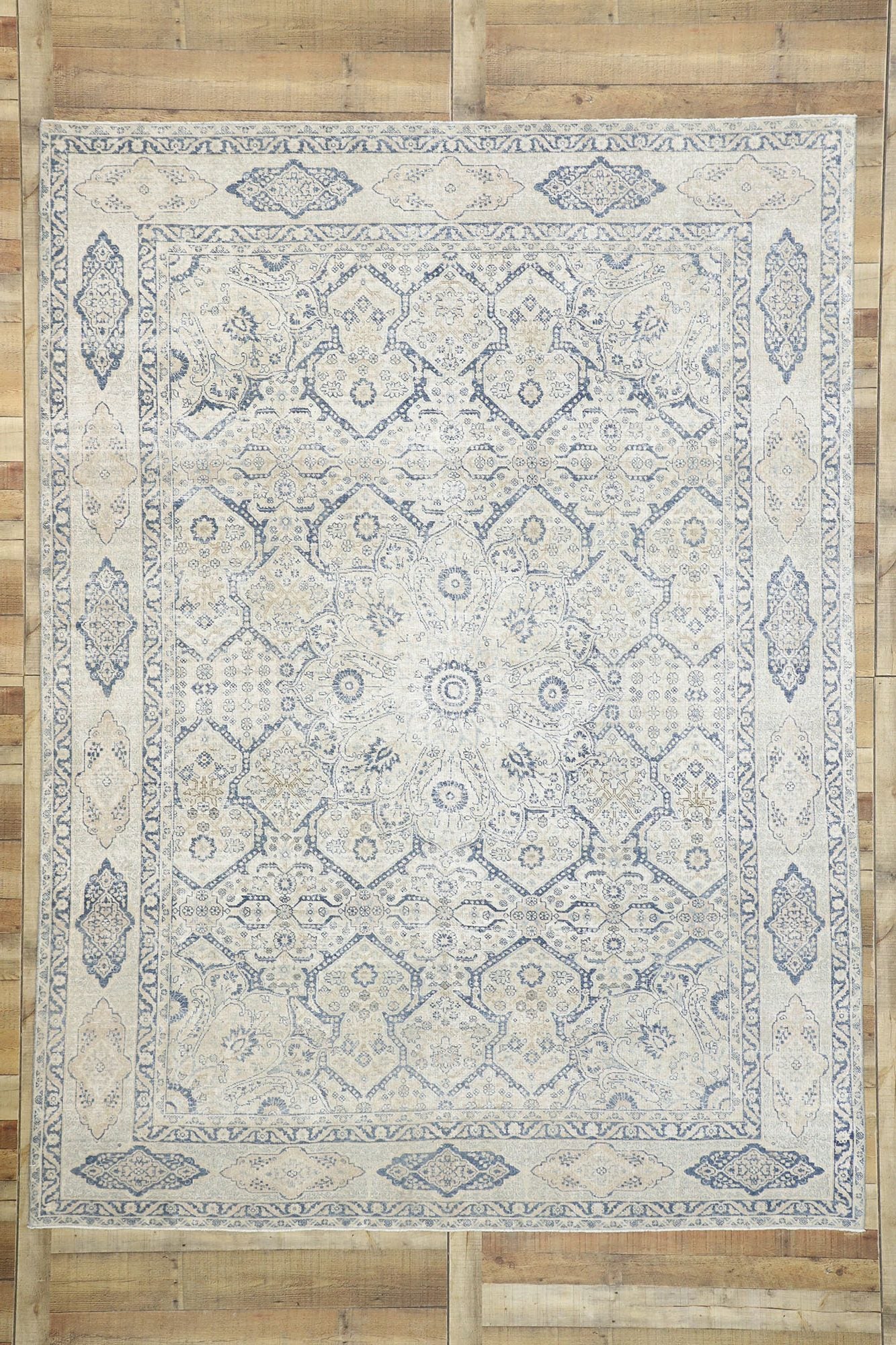 8 x 10 Antique Persian Tabriz Rug 52552