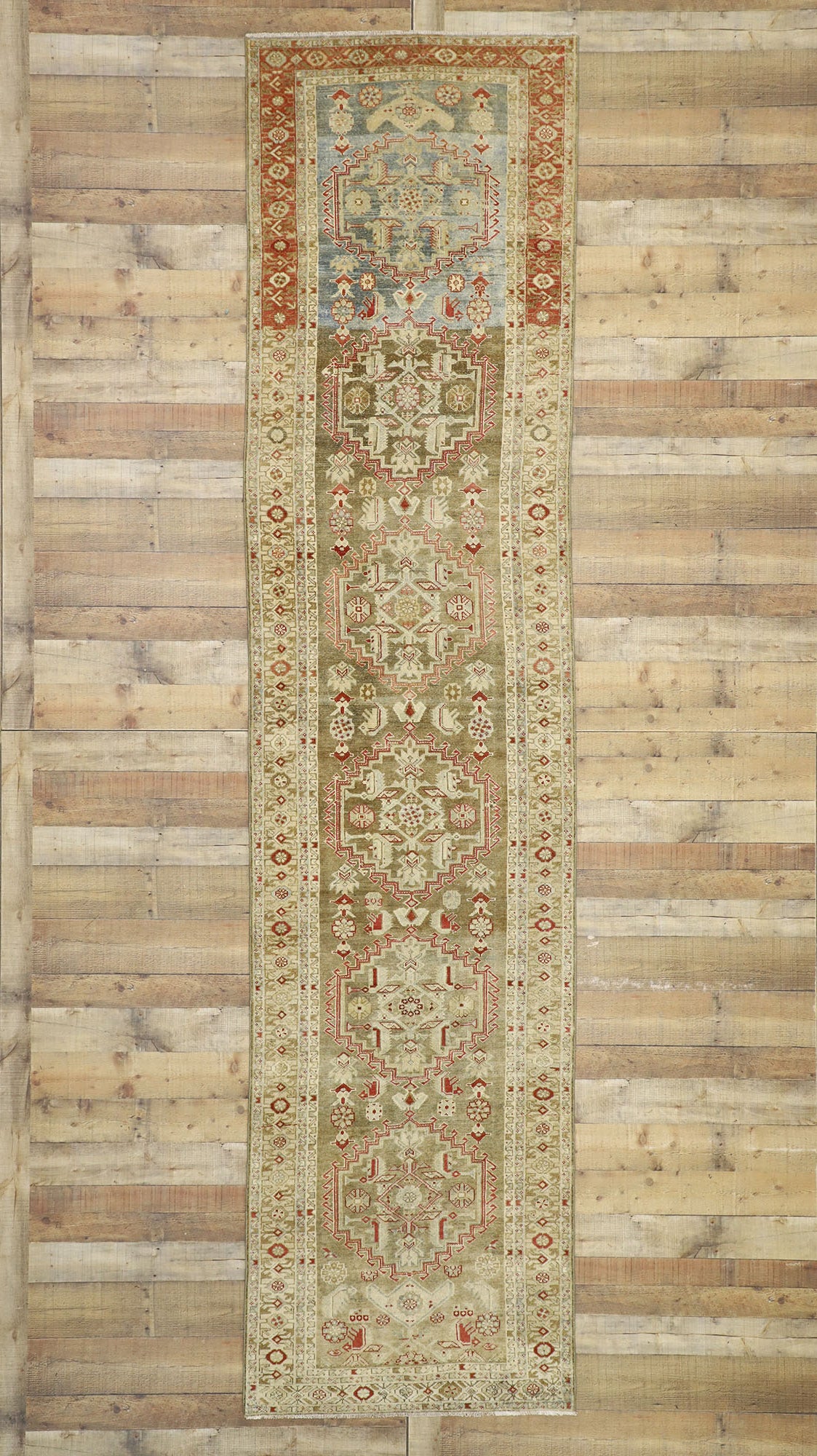 3 x 13 Antique Persian Malayer Runner 52627