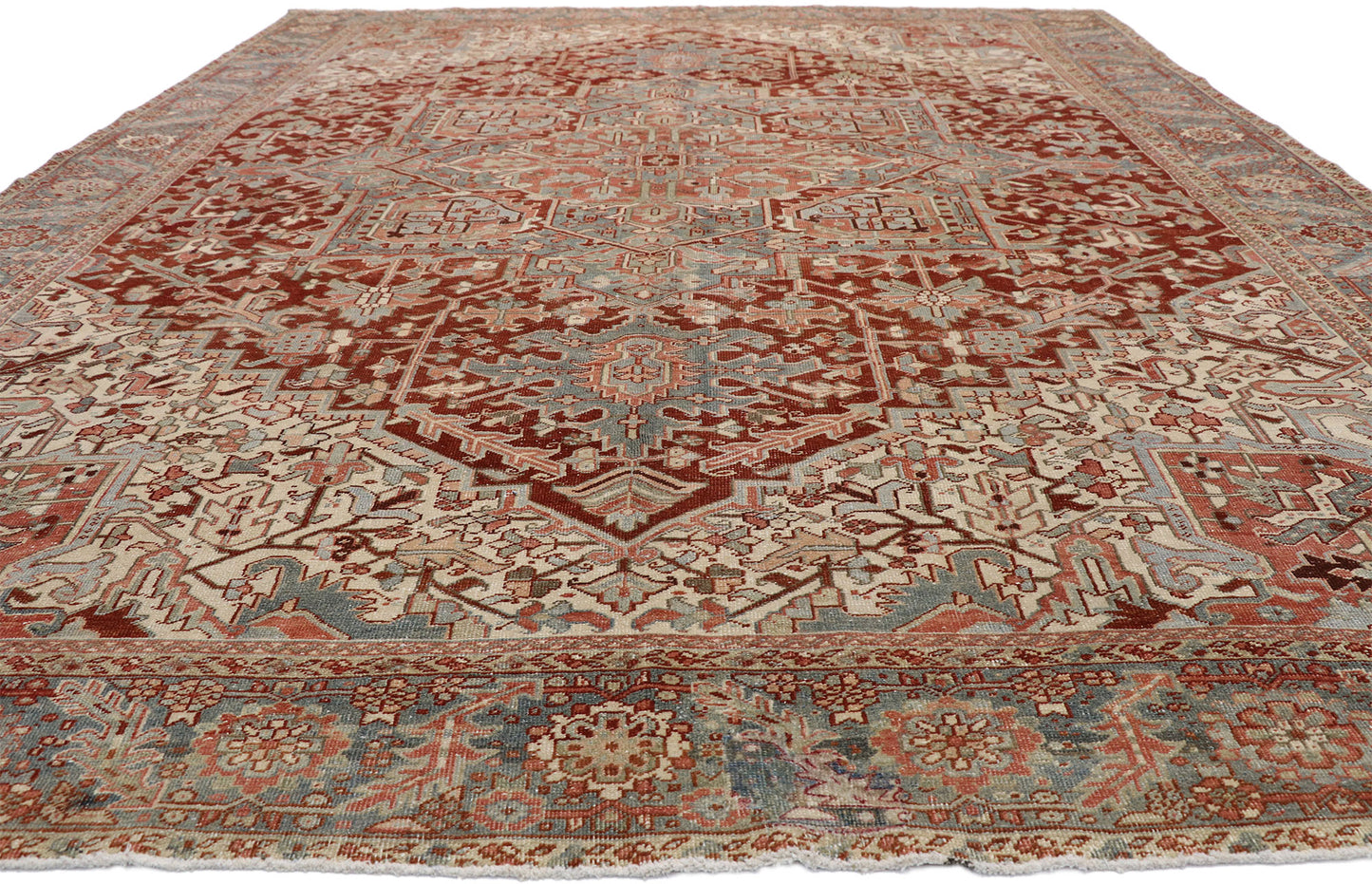 10 x 13 Antique Persian Heriz Rug 52635