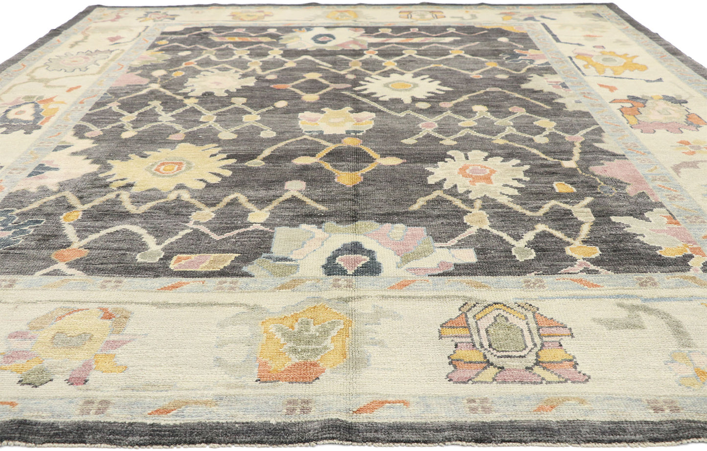 9 x 11 Contemporary Turkish Oushak Rug 52642