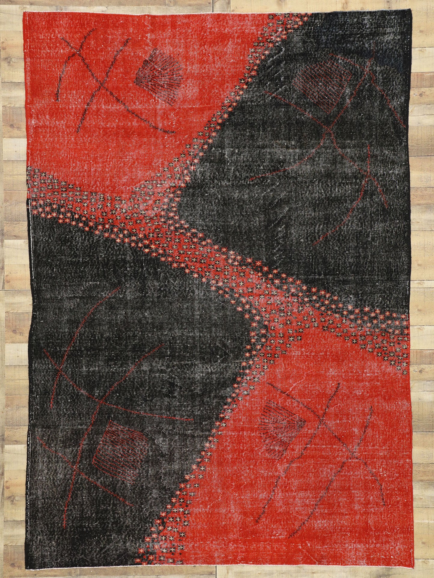 7 x 10 Zeki Muren Vintage Turkish Sivas Rug 52649