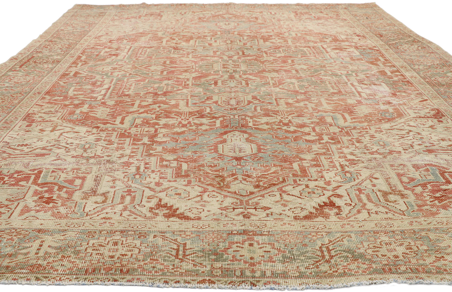 8 x 12 Antique Persian Heriz Rug 52668