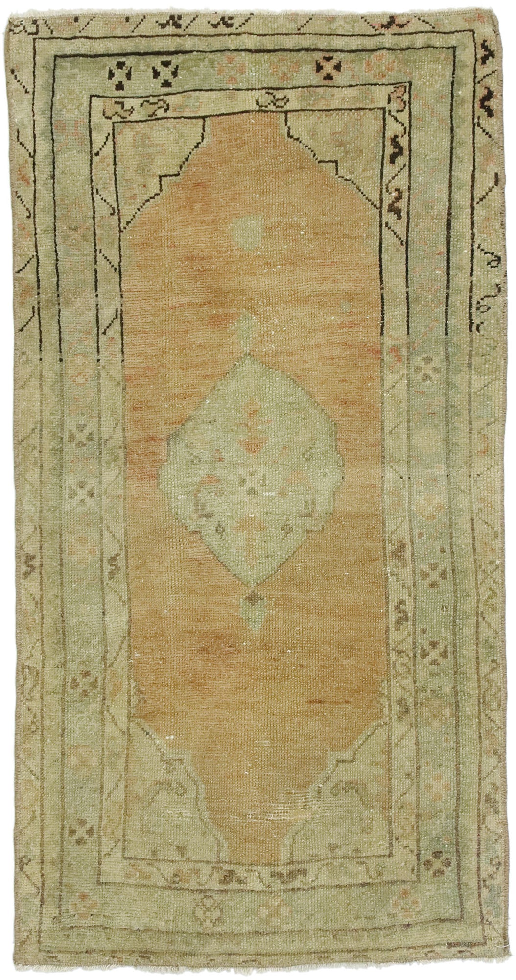2 x 4 Vintage Turkish Oushak Rug 52714