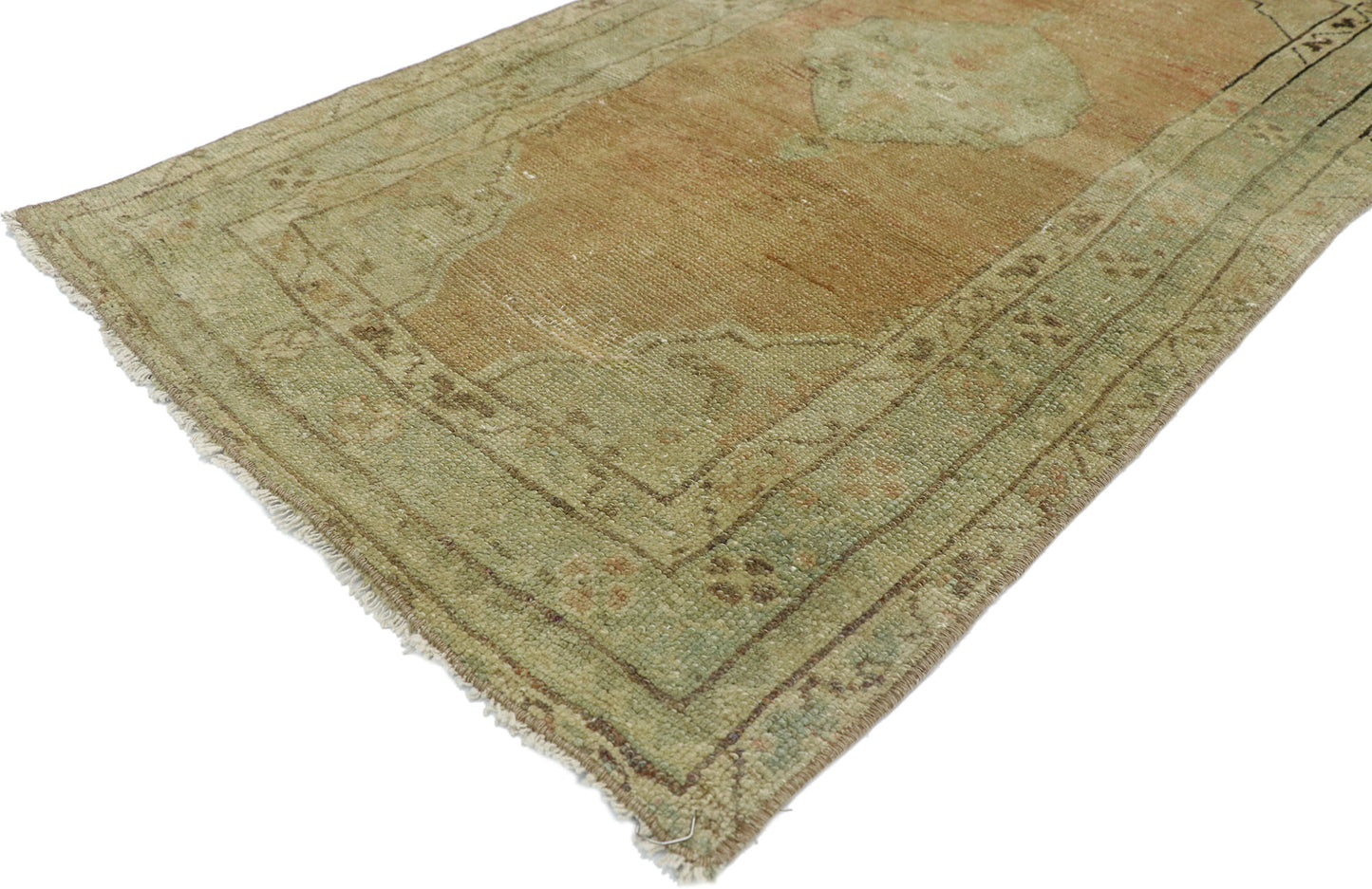 2 x 4 Vintage Turkish Oushak Rug 52714