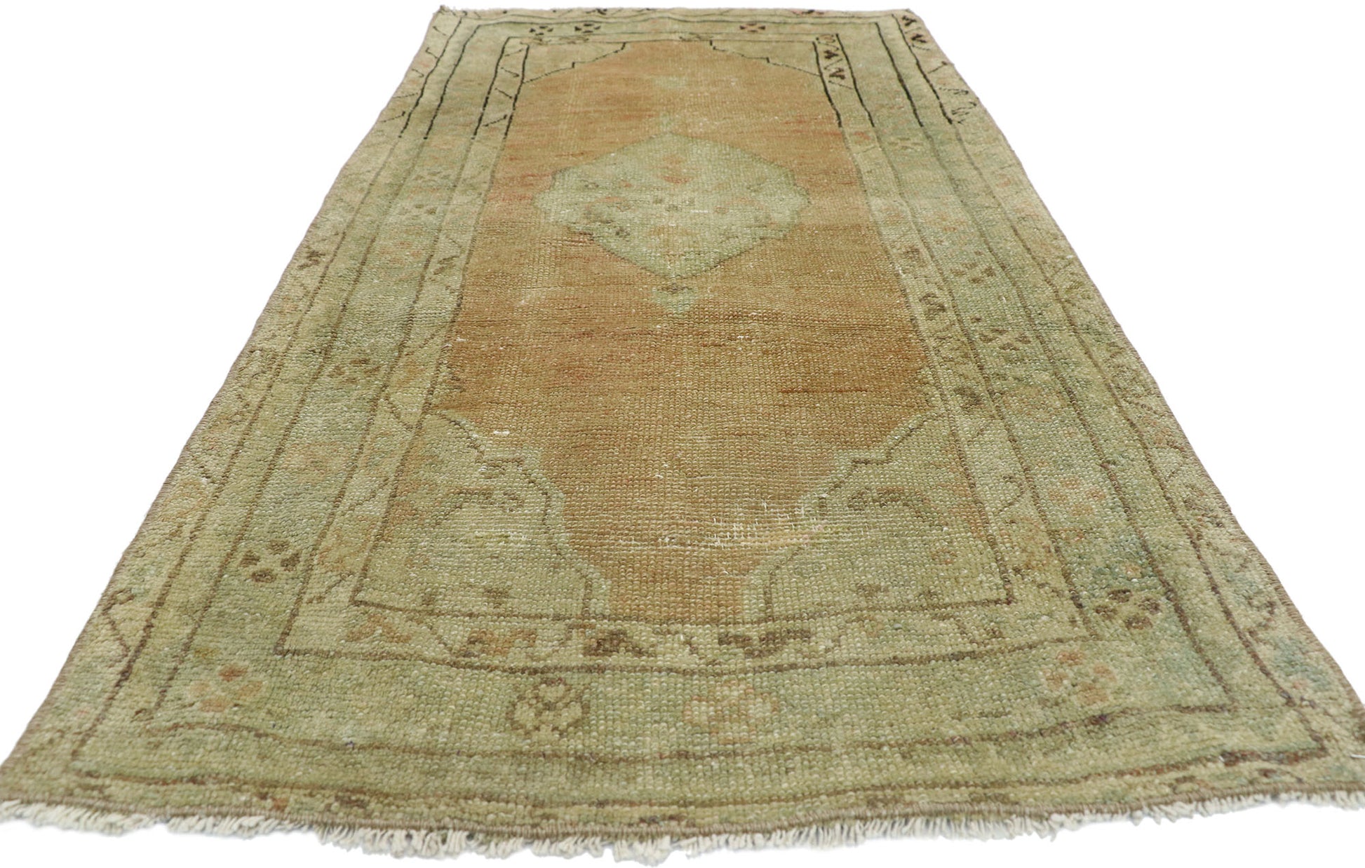 2 x 4 Vintage Turkish Oushak Rug 52714