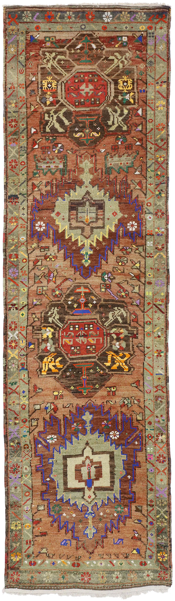 3 x 10 Vintage Turkish Oushak Rug 52717