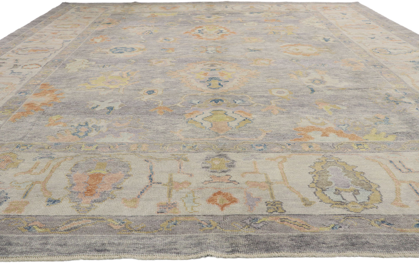 11 x 14 Gray Turkish Oushak Rug 52731