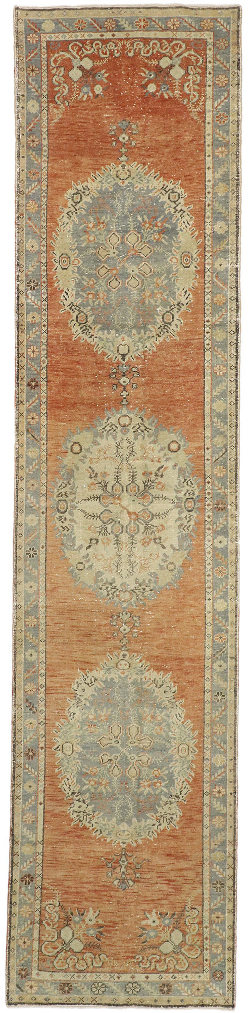 3 x 14 Vintage Turkish Oushak Rug 52745