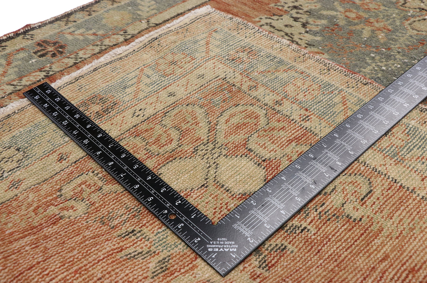3 x 14 Vintage Turkish Oushak Rug 52745