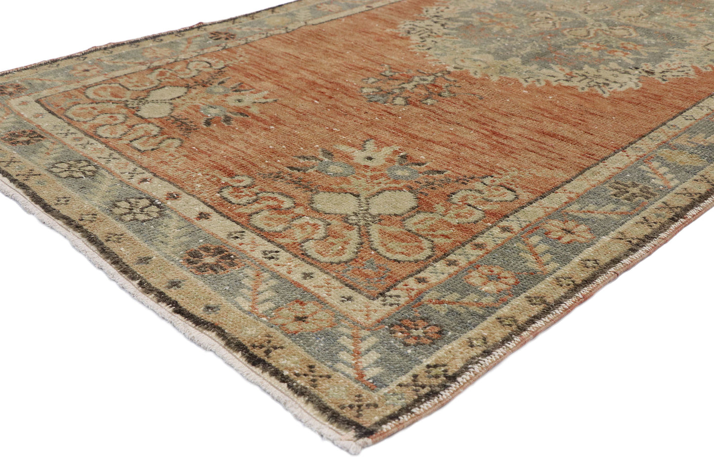 3 x 14 Vintage Turkish Oushak Rug 52745