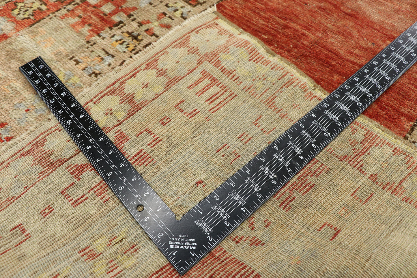 3 x 6 Vintage Turkish Oushak Prayer Rug 52748
