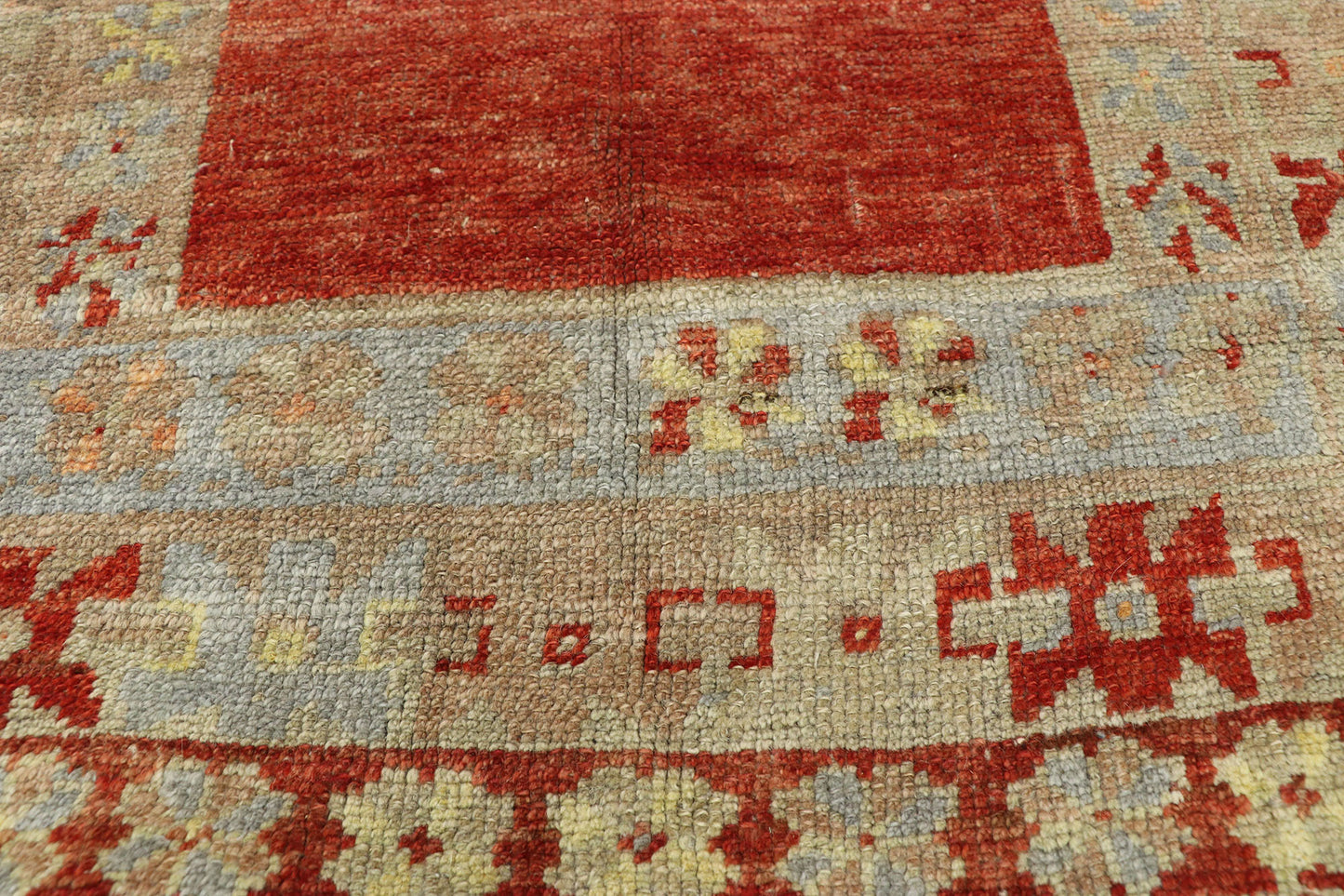 3 x 6 Vintage Turkish Oushak Prayer Rug 52748
