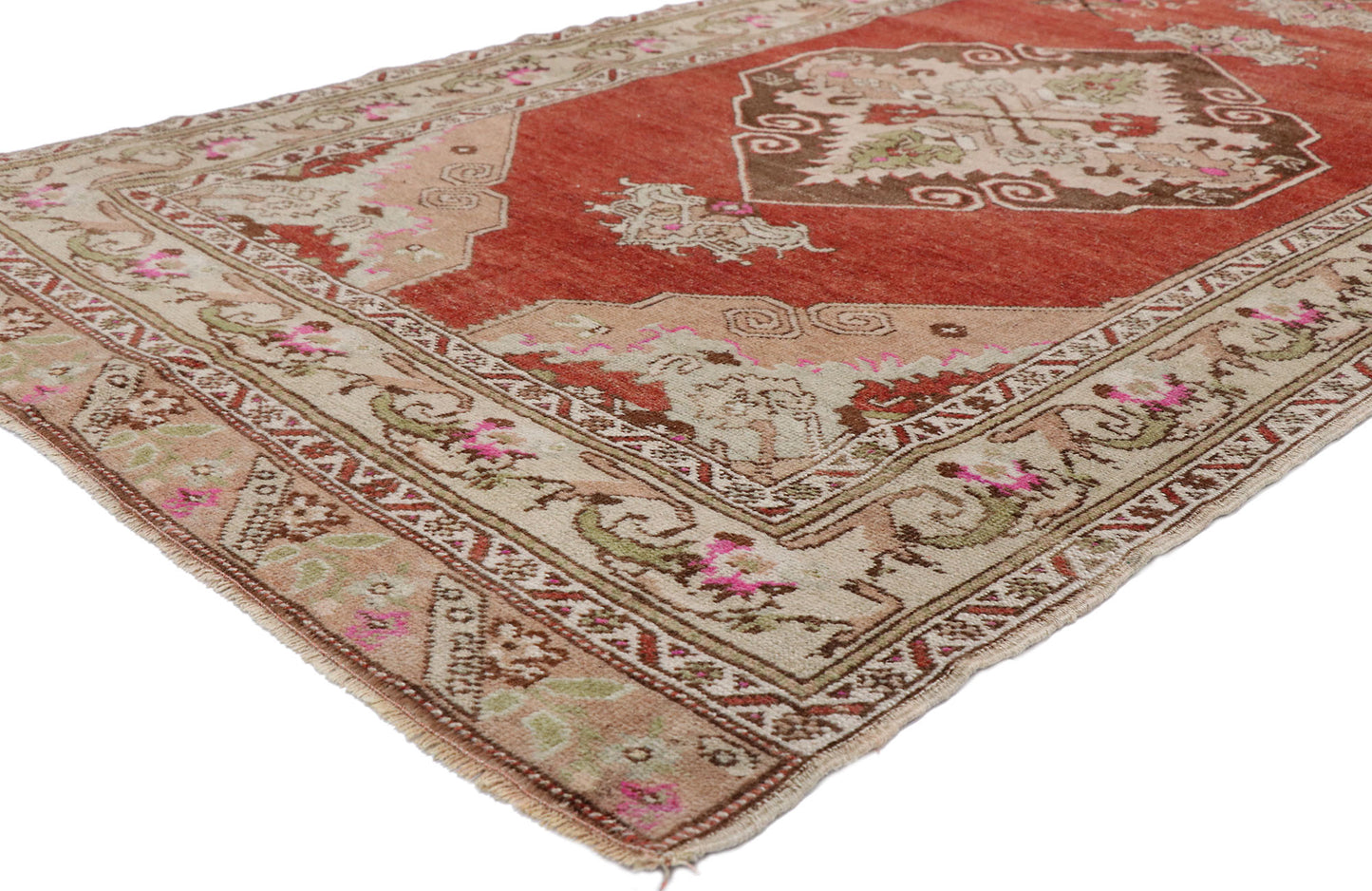 4 x 13 Vintage Turkish Oushak Rug 52758
