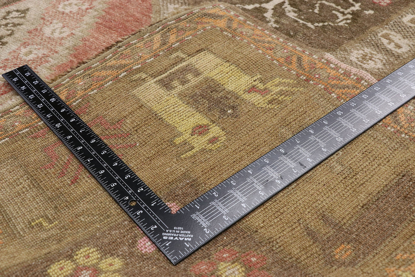5 x 14 Vintage Turkish Oushak Runner 52760