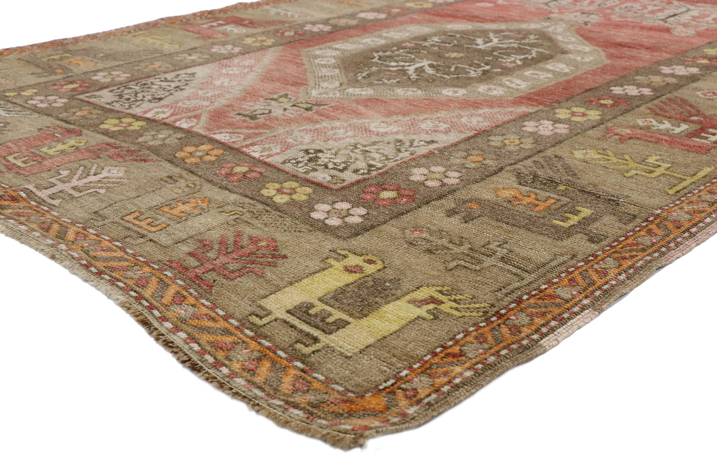 5 x 14 Vintage Turkish Oushak Runner 52760