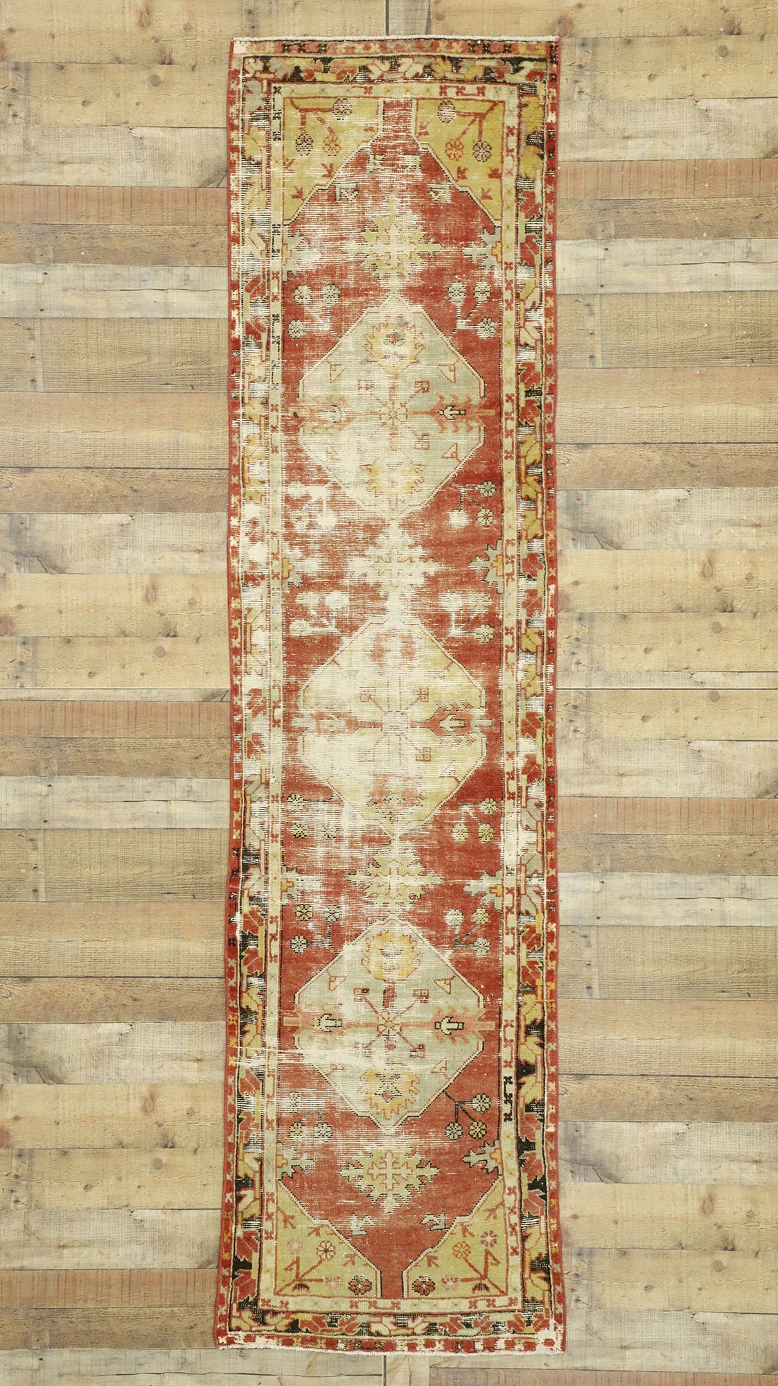 2 x 9 Vintage Turkish Oushak Runner 52780