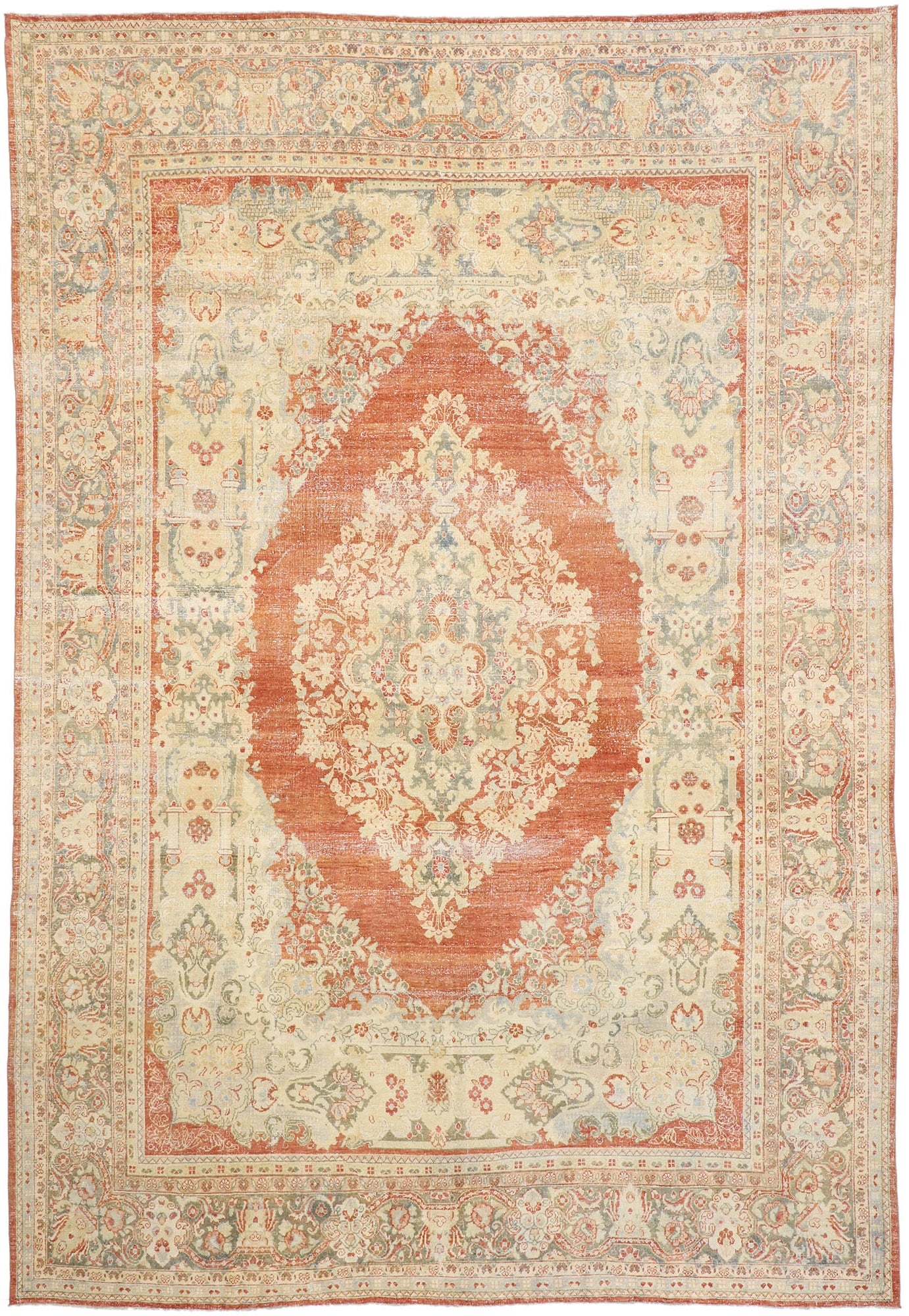 10 x 15 Vintage Persian Mahal Rug 52783